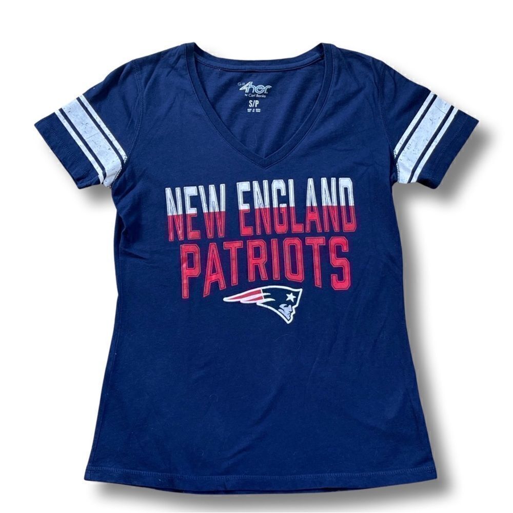 Women's G-III 4Her by Carl Banks Navy New England Patriots T-Shirt • SM • NWOT